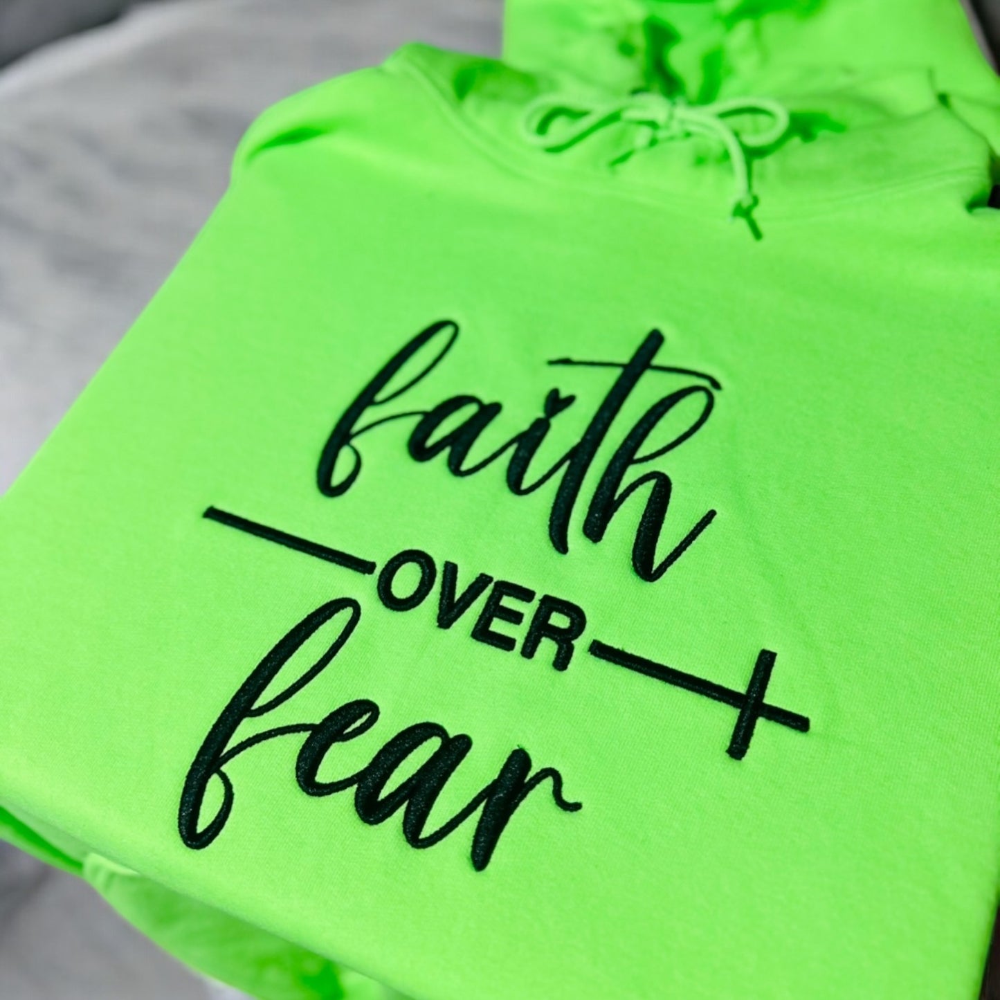 Faith over fear |Embroidery